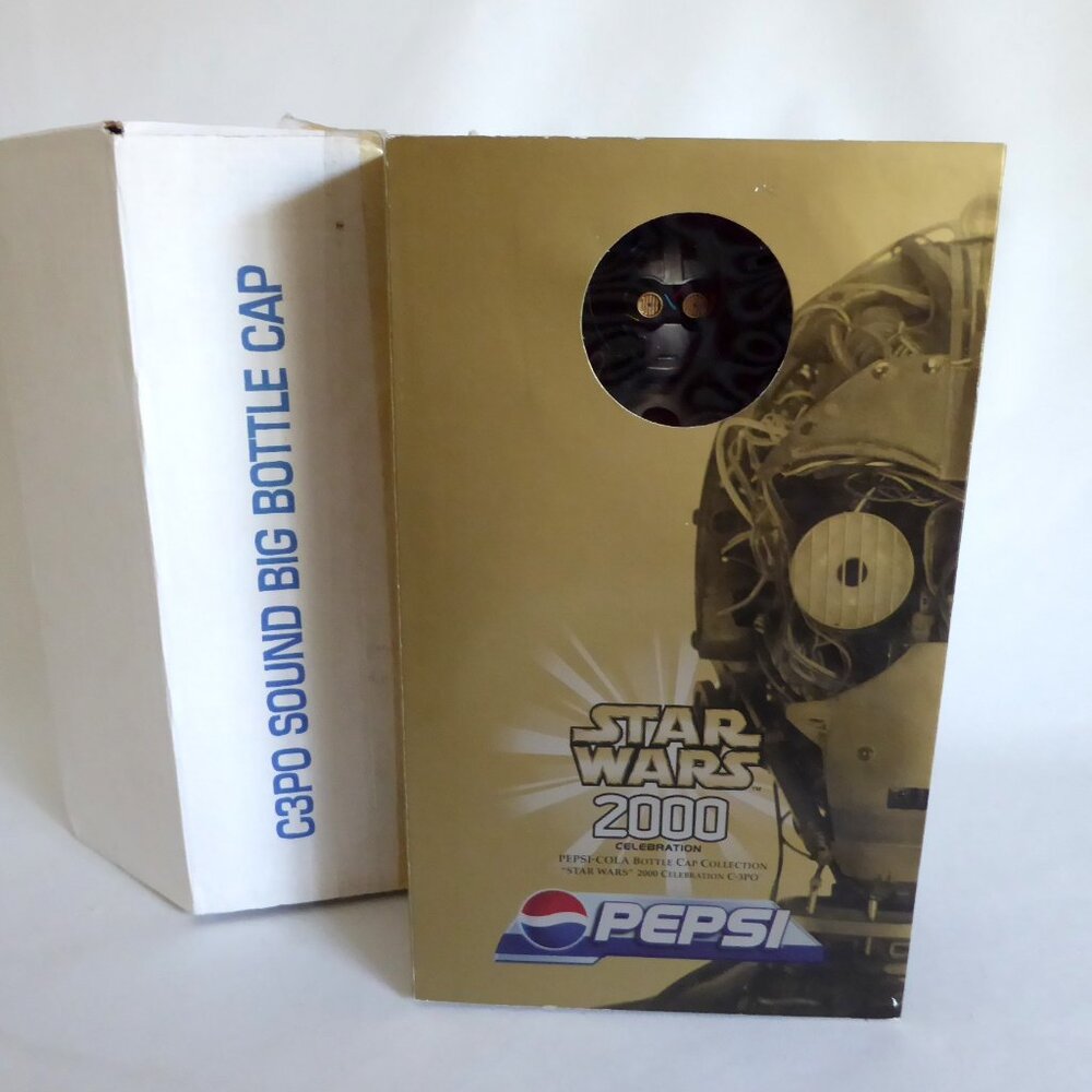 VINTAGE 2000 PEPSI JAPAN STAR WARS C3PO BOTTLE TOPPER PROMOTIONAL FIGURE (TESTED